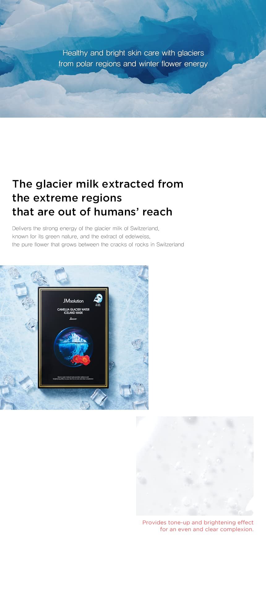 Camellia Glacier Water Iceland Mask Snow