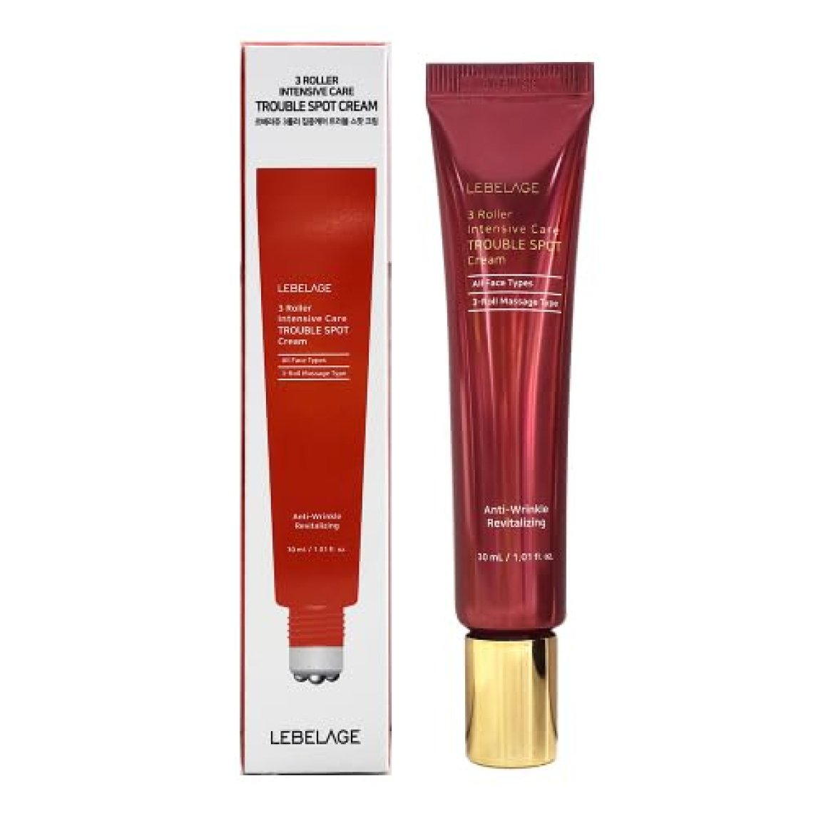 LEBELAGE 3 ROLLER INTENSIVE CARE TROUBLE SPOT CREAM 30ml