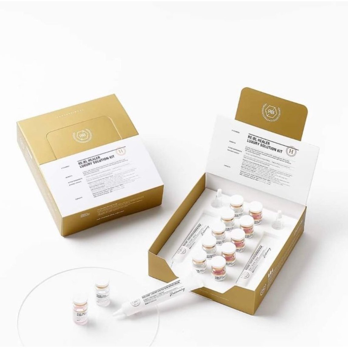 Healer Luxury Plus Solution Kit - 10vial(2types) & Repair Cream20ml (2ea)
